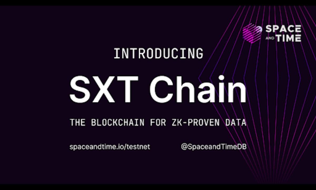 Space and Time Launches SXT Chain Testnet at Chainlink SmartCon