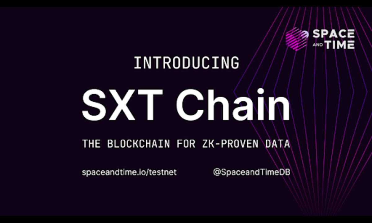 Space and Time Launches SXT Chain Testnet at Chainlink SmartCon