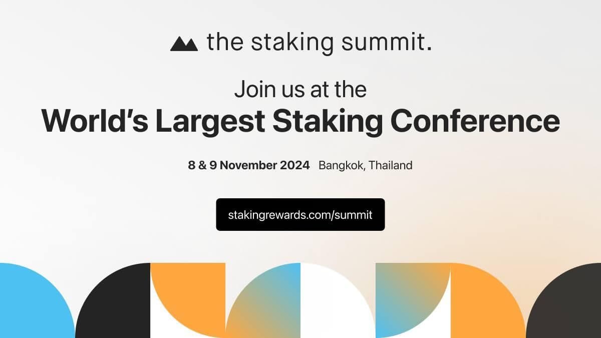 Staking Rewards to Host World’s Largest Staking Summit in Bangkok November 8-9th