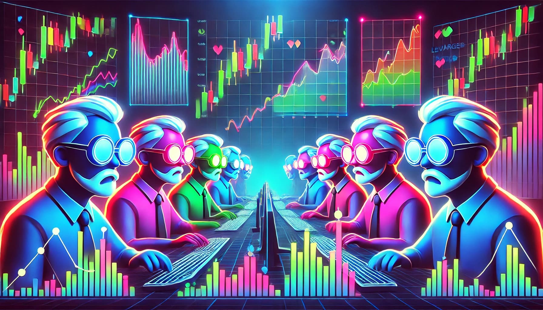 traders focused on screens