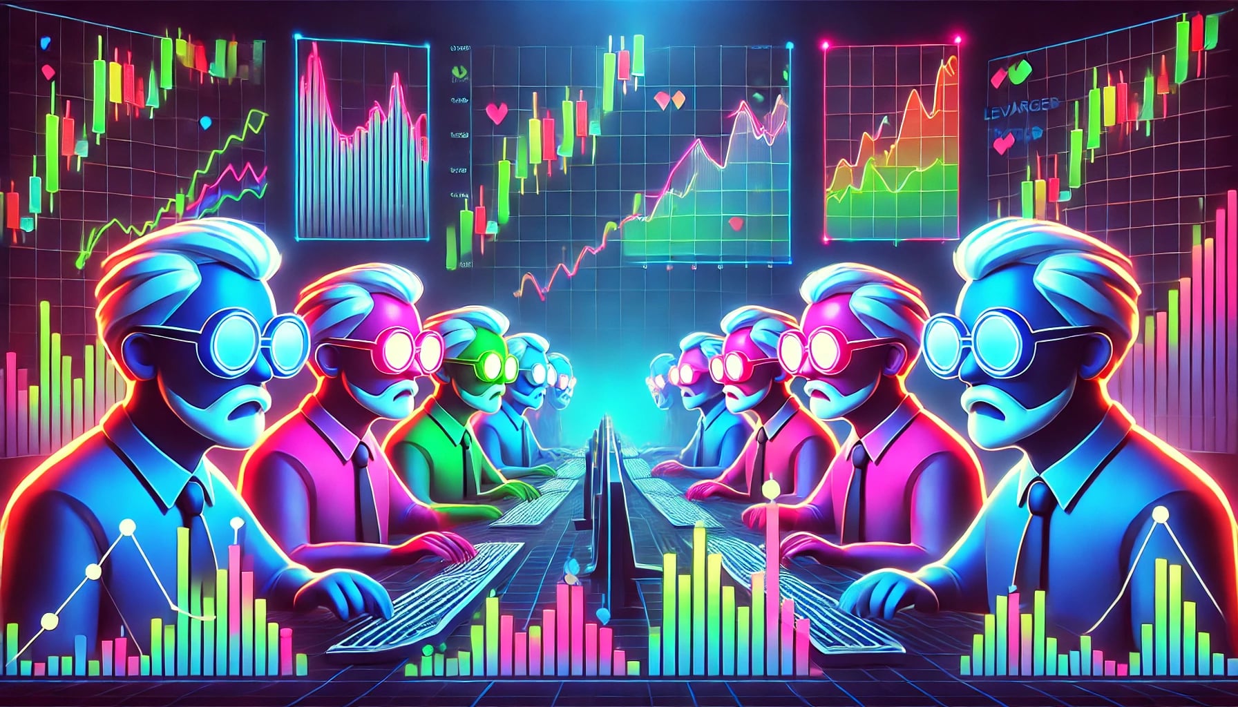 traders focused on screens