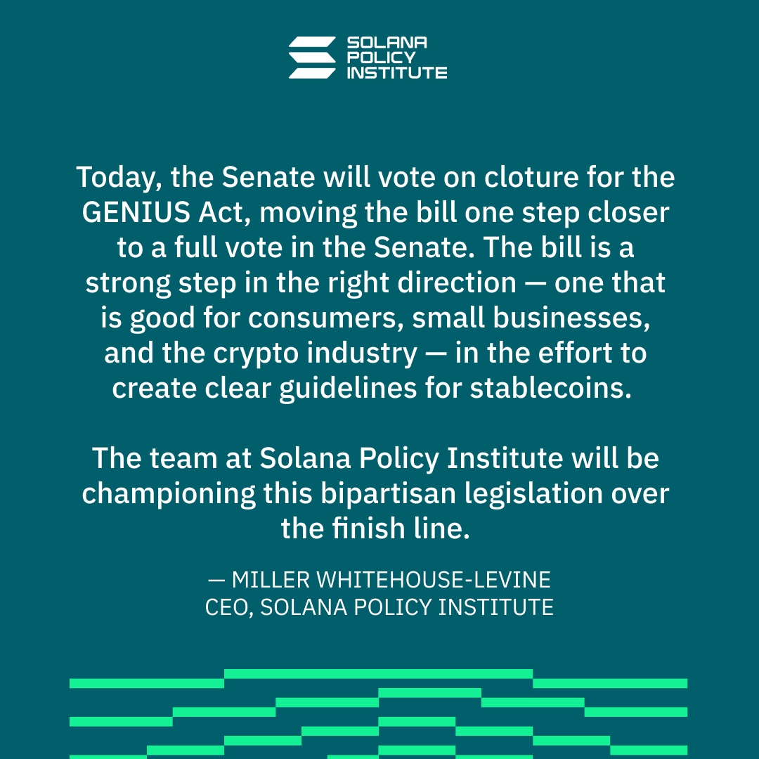 Senate Clears 60-Vote Hurdle to Begin Debate on GENIUS Stablecoin Bill