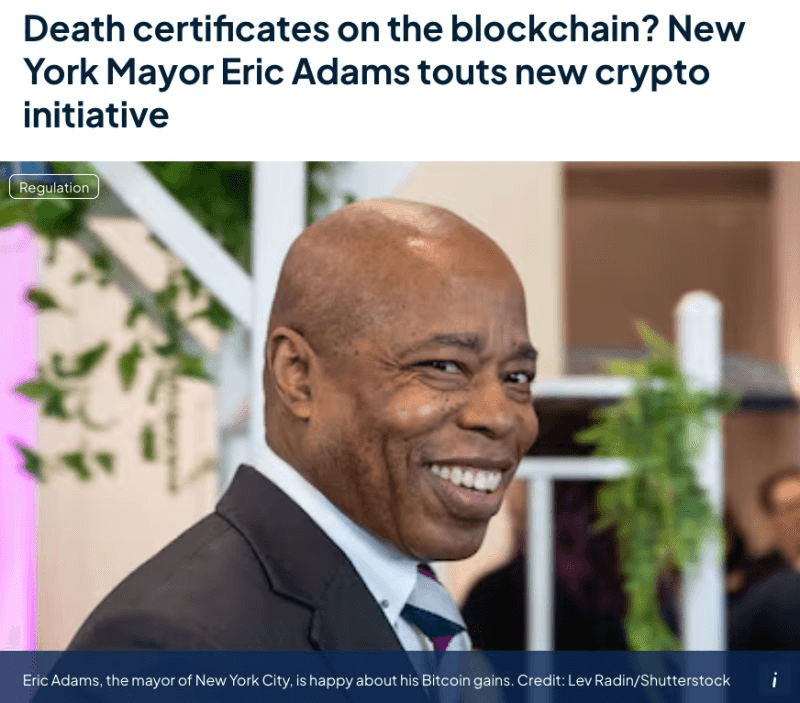 NYC Mayor Eric Adams Launches Digital Assets Advisory Council at Inaugural Crypto Summit to Boost Fintech Jobs and Blockchain Integration