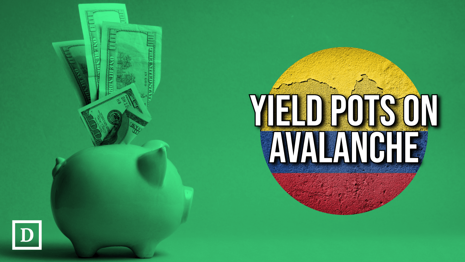 piggy bank and columbia flag