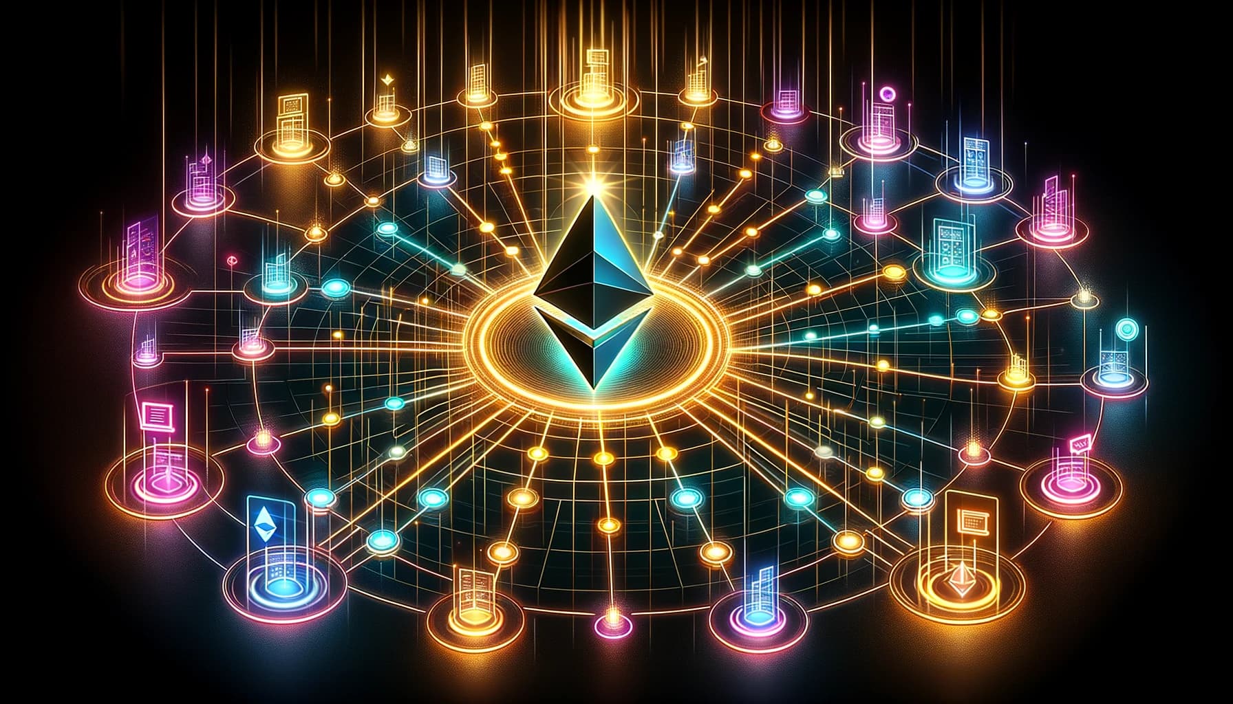 image depicting multiple networks being secured by Ethereum