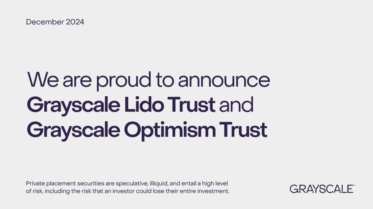 Grayscale Launches Lido ($LDO) and Optimism ($OP) Trusts for Accredited Investors on December 12, 2024