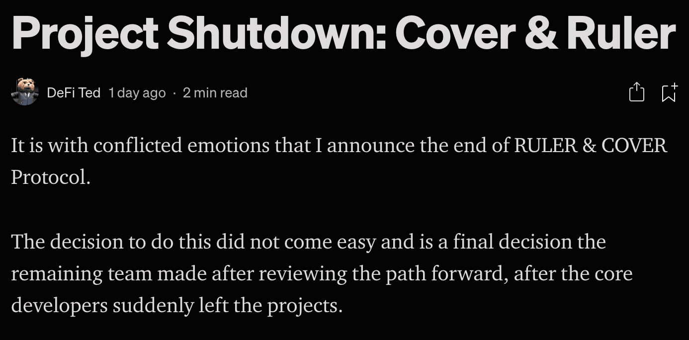 Two DeFi Projects Shut Down and Pledge to Return Users' Funds