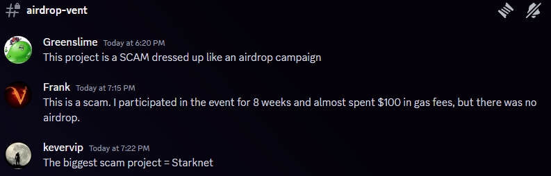 Screenshot of Argent's Discord server