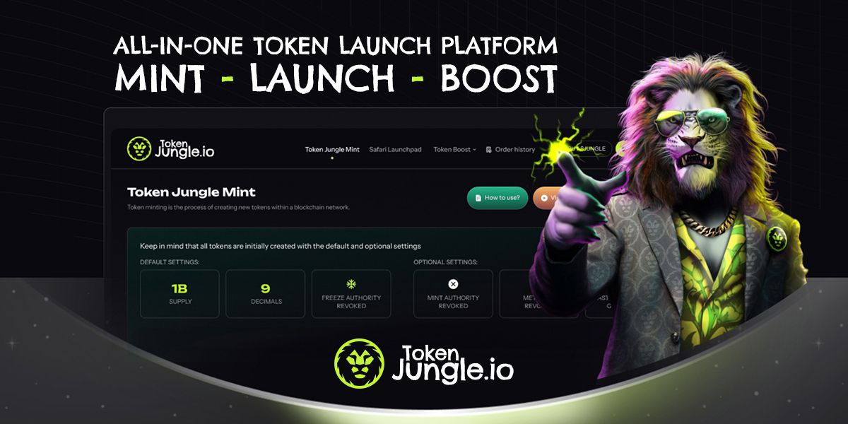 Token Jungle Announces Official Launch of All-in-One Solana Token Creation Platform