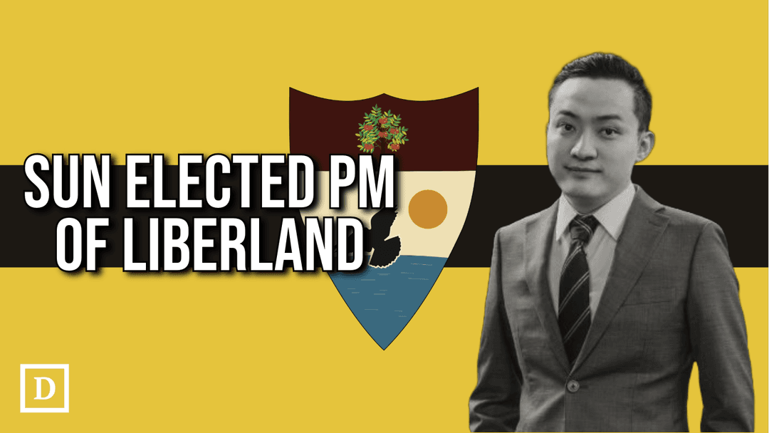 justin sun with liberland flag