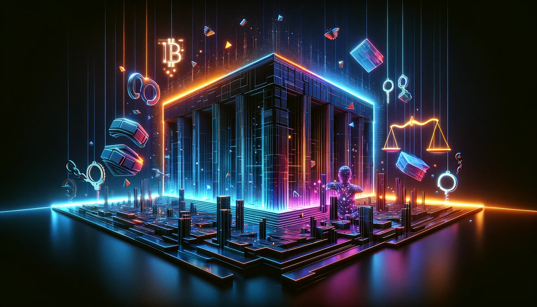 image visualizing a major crypto exchange facing U.S. criminal charges