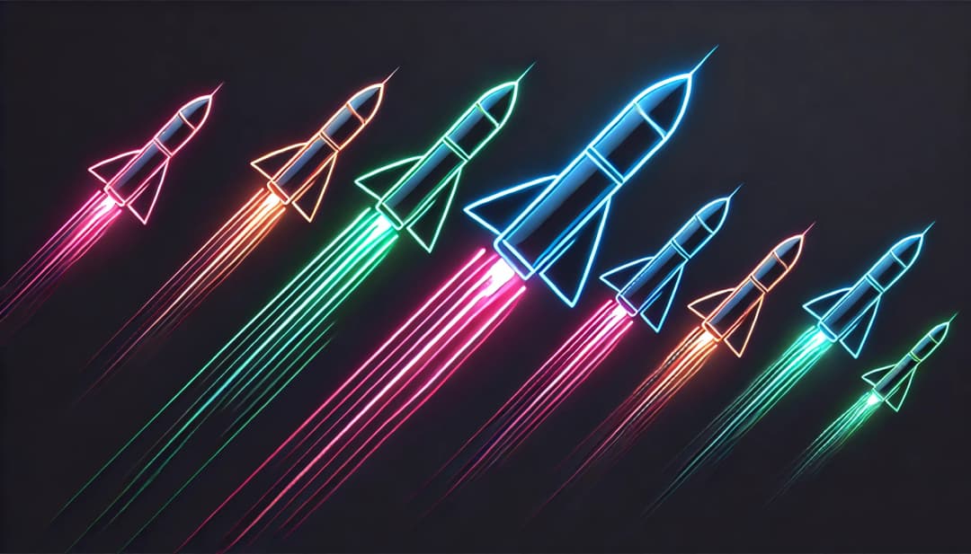 missiles flying
