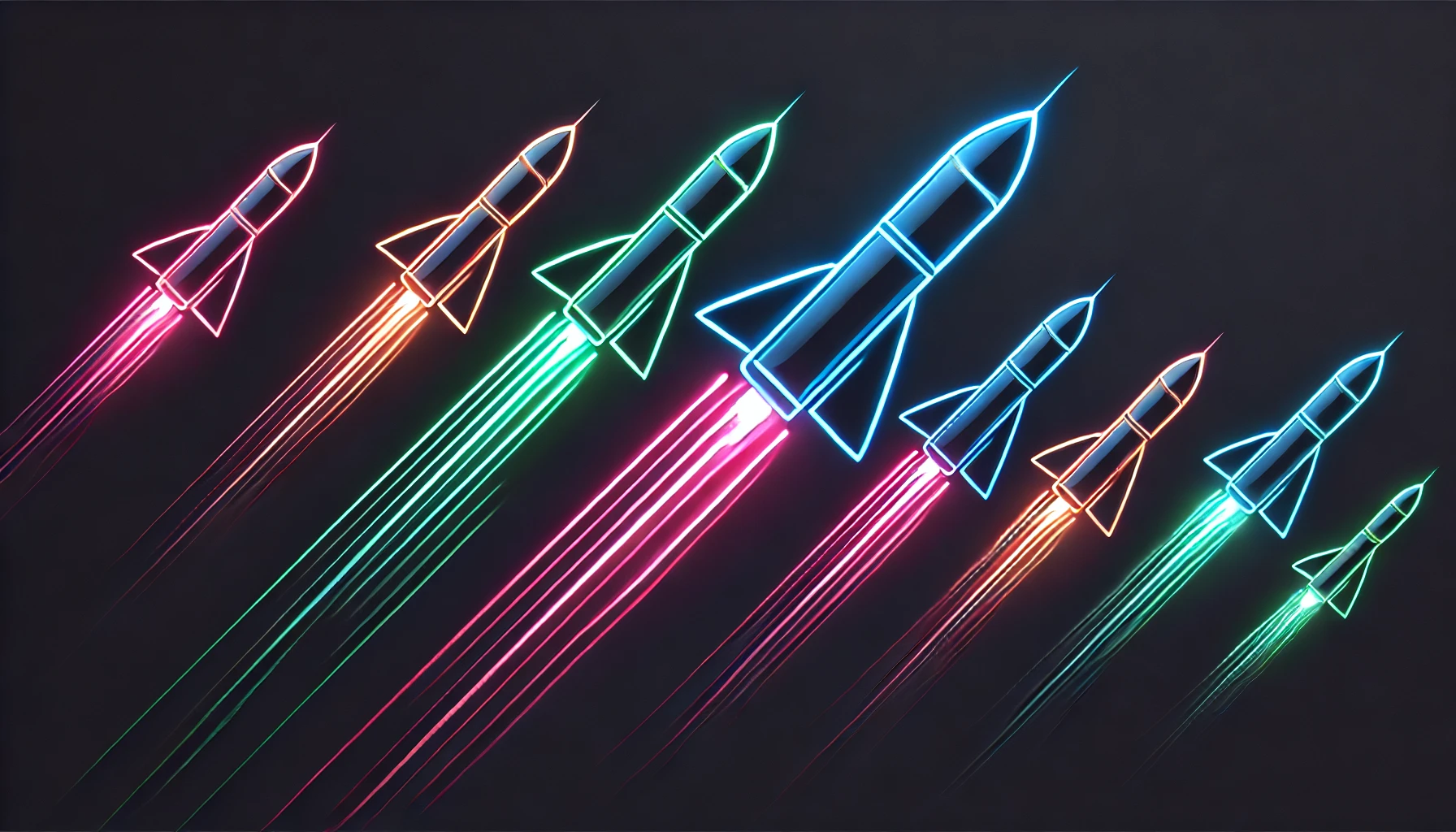 missiles flying