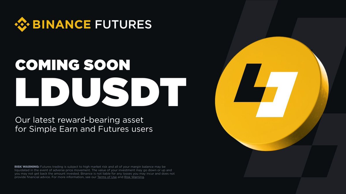 Binance to Launch LDUSDT, Second Reward-Bearing Margin Asset with Up to 20x Leverage and Real-Time APR