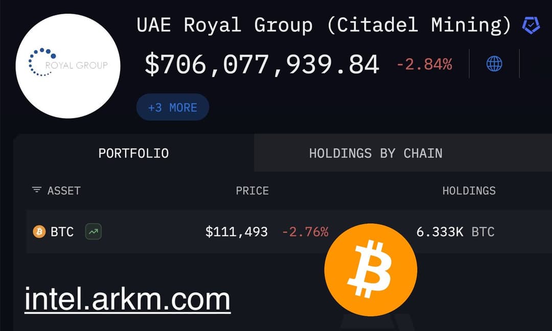 Arkham Says UAE Holds About $700 Million in Bitcoin Via Citadel Mining