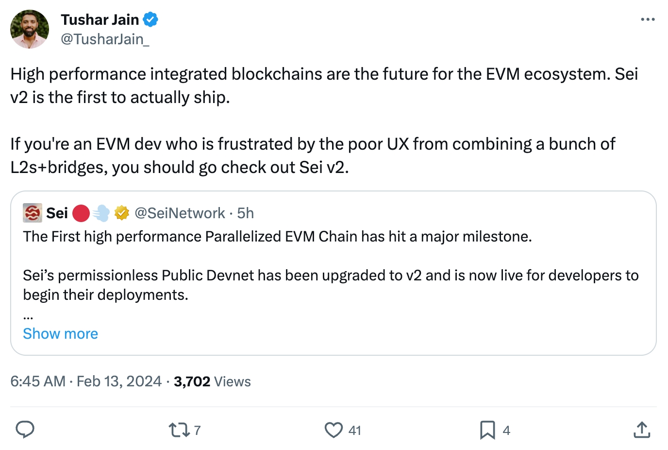 Screenshot of a tweet