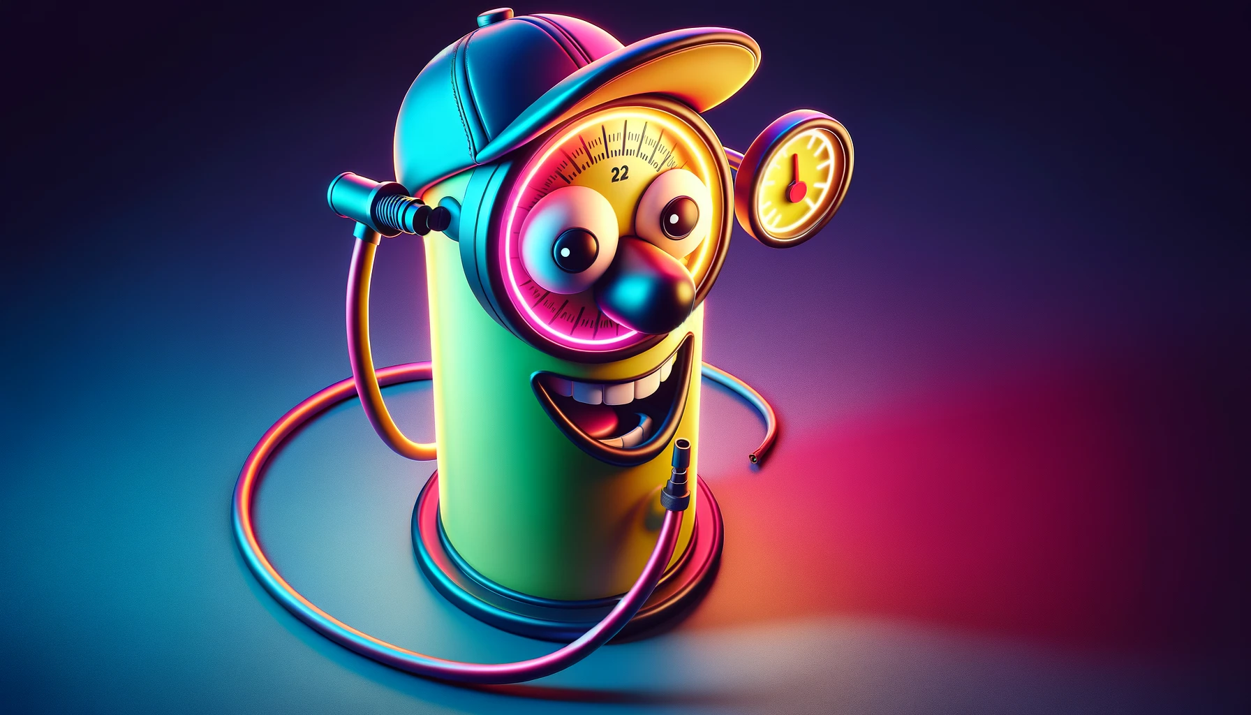 image of a humorous bicycle pump