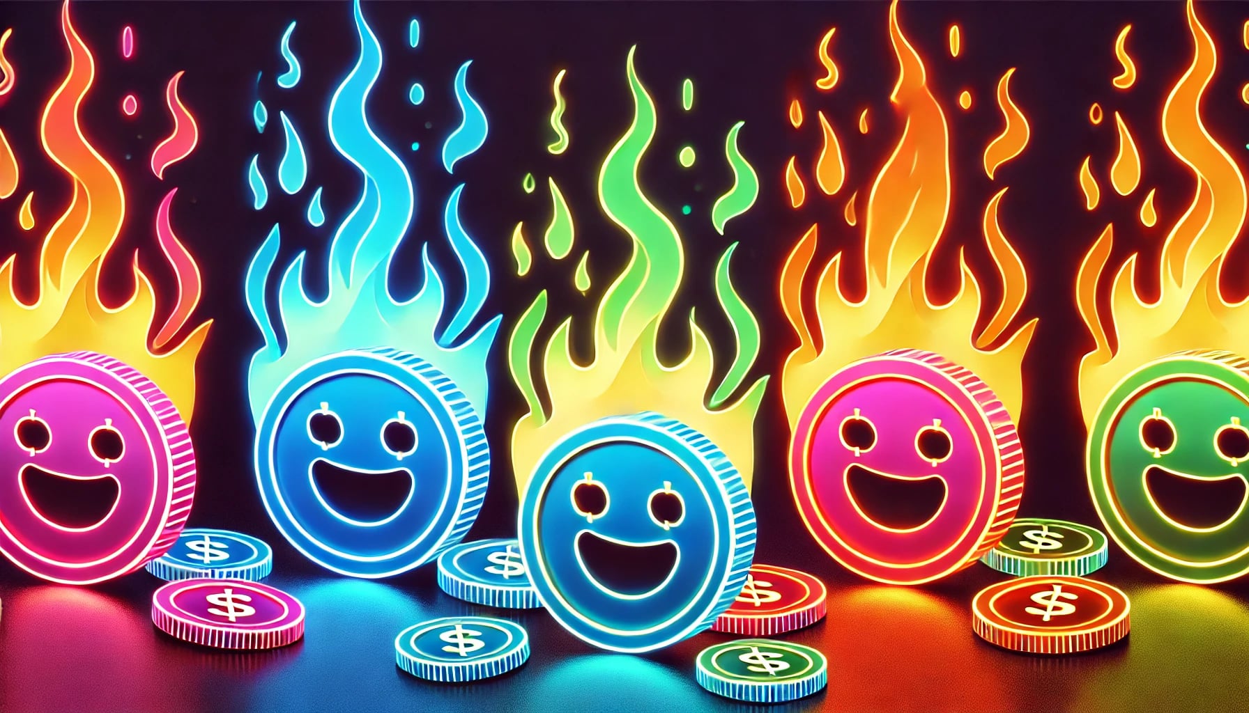 happy coins on fire