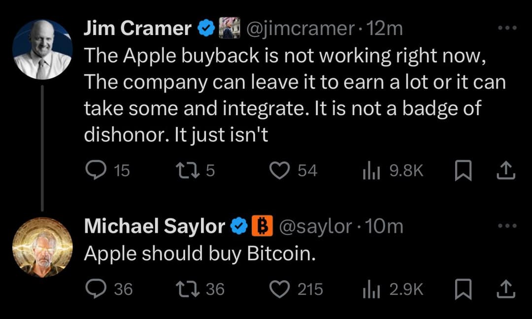 Michael Saylor Urges U.S. to Buy Bitcoin, Warns of $50 Million Price, Predicts $100 Trillion Market Cap, Urges Apple to Buy