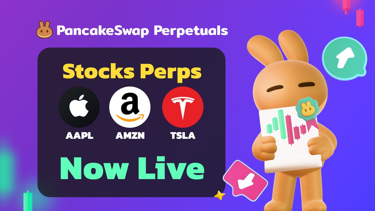 PancakeSwap Adds On-Chain Apple, Amazon, Tesla Futures Amid $2B Tokenized Stock Surge