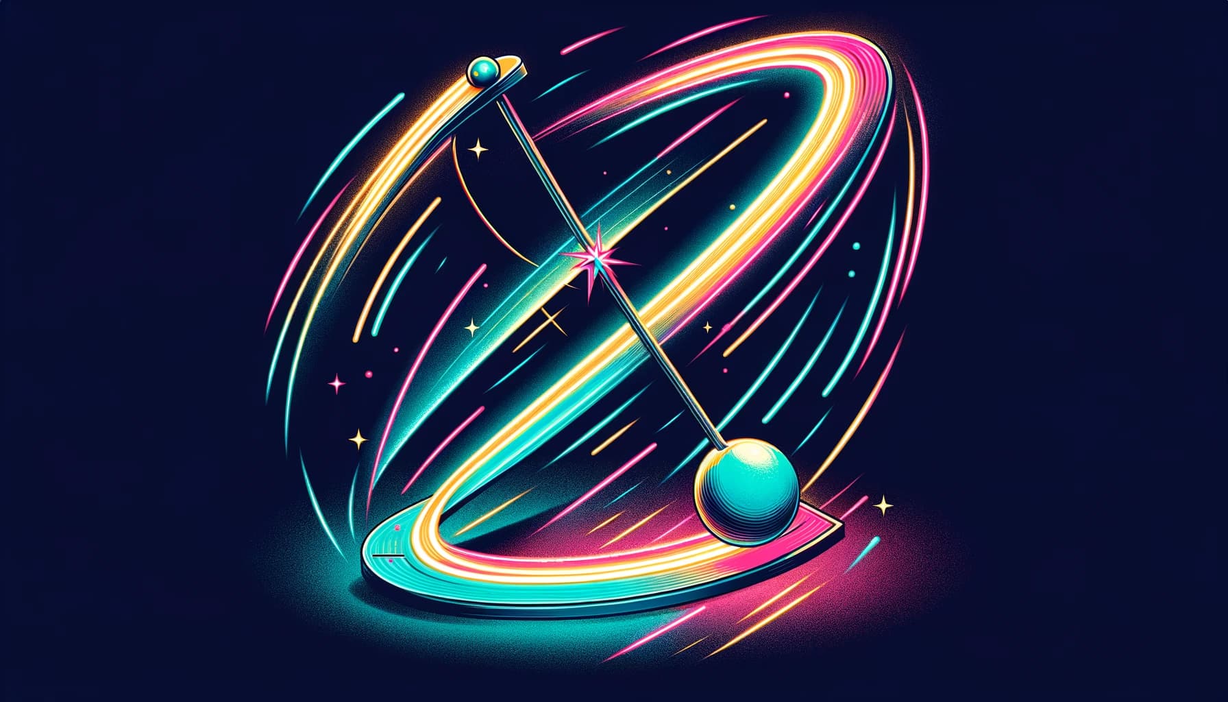 image of a pendulum swinging in a parabolic motion