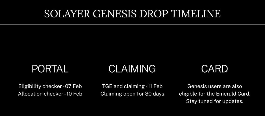 Solayer Labs Announces $LAYER Tokenomics: 1 Billion Total Supply, Airdrop Claim Starts February 11, 2025