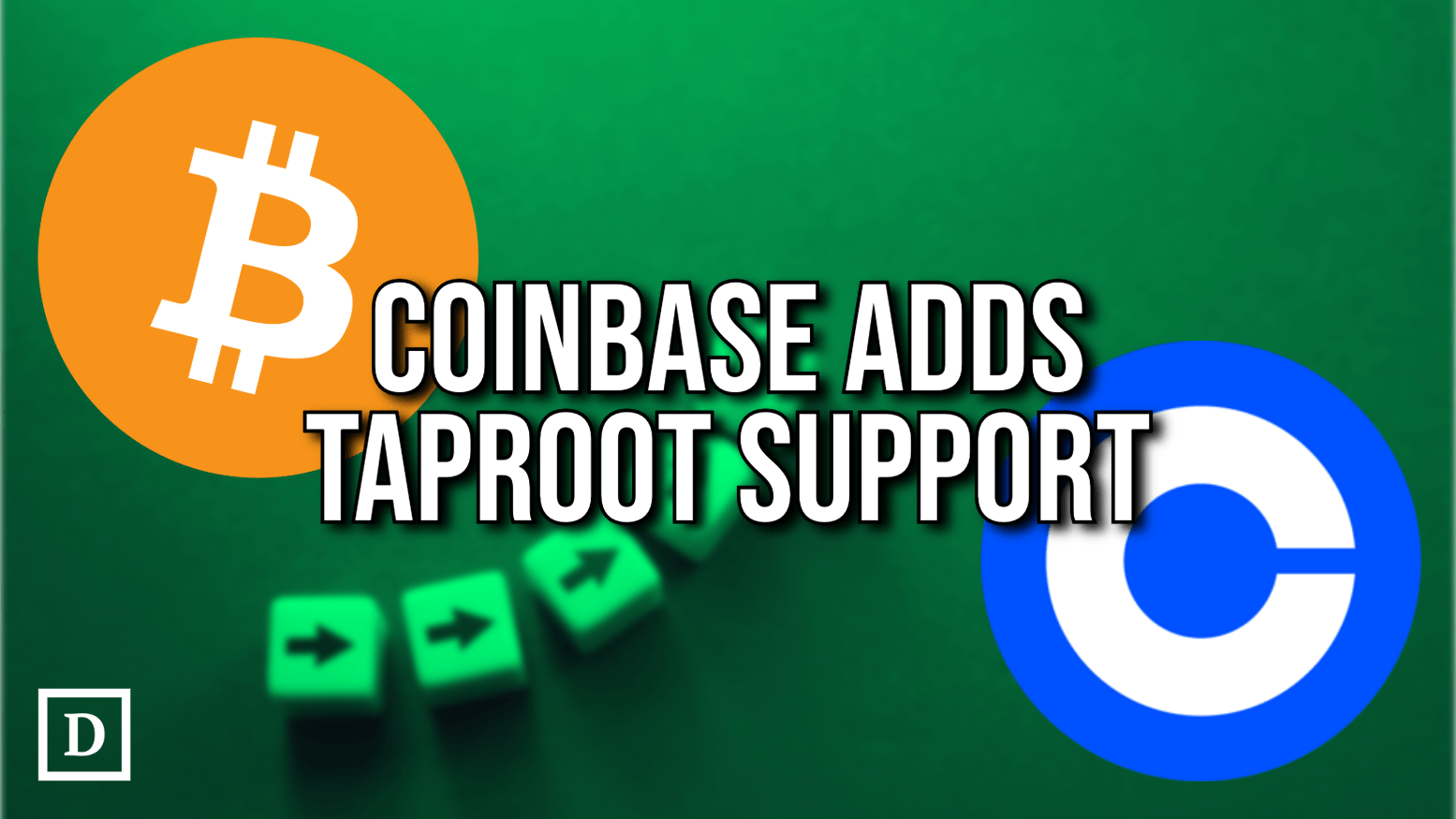 coinbase and bitcoin logos