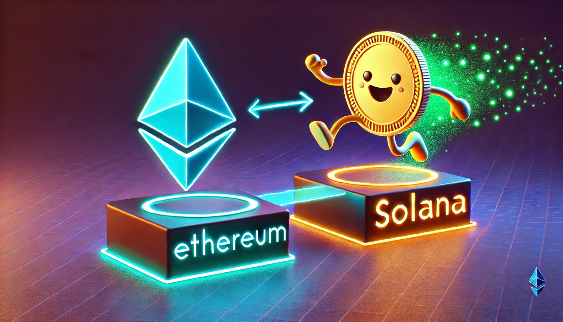 digital coin running from ethereum to solana