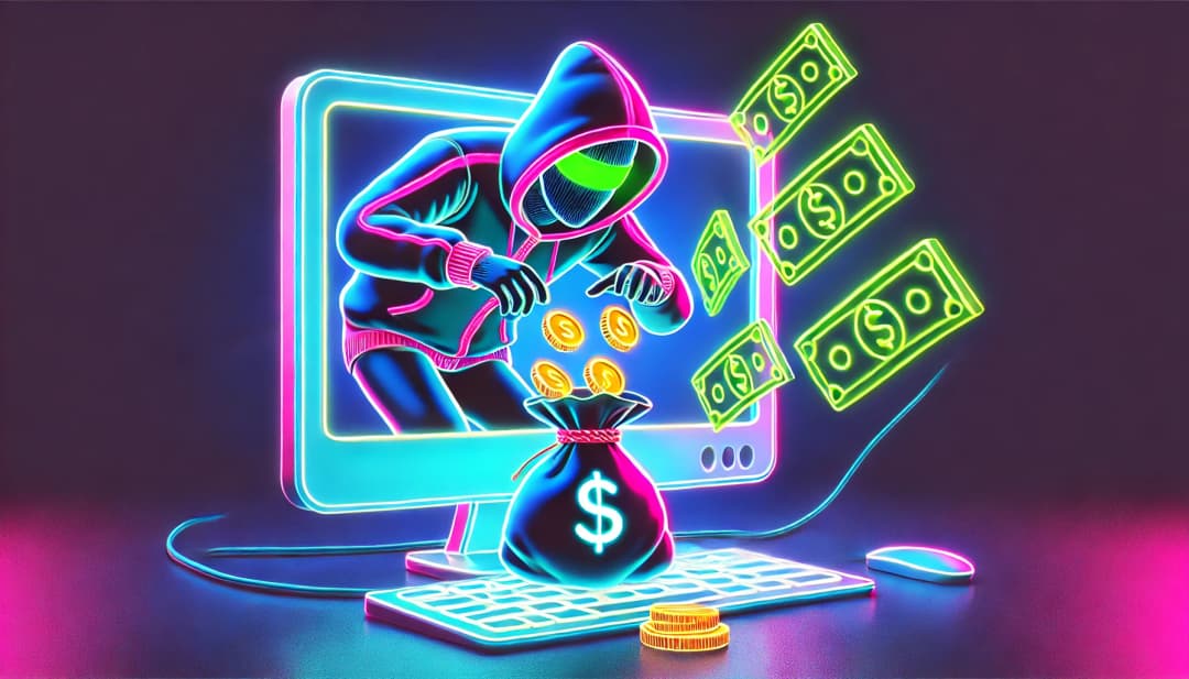 hacker stealing money