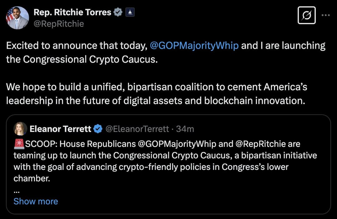 Bipartisan Congressional Crypto Caucus Launched in House to Promote Crypto-Friendly Policies
