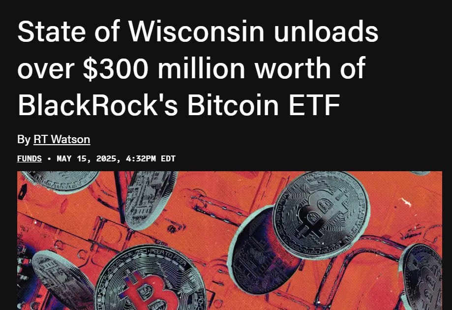 State of Wisconsin Investment Board Exits $321 Million BlackRock Bitcoin ETF Position