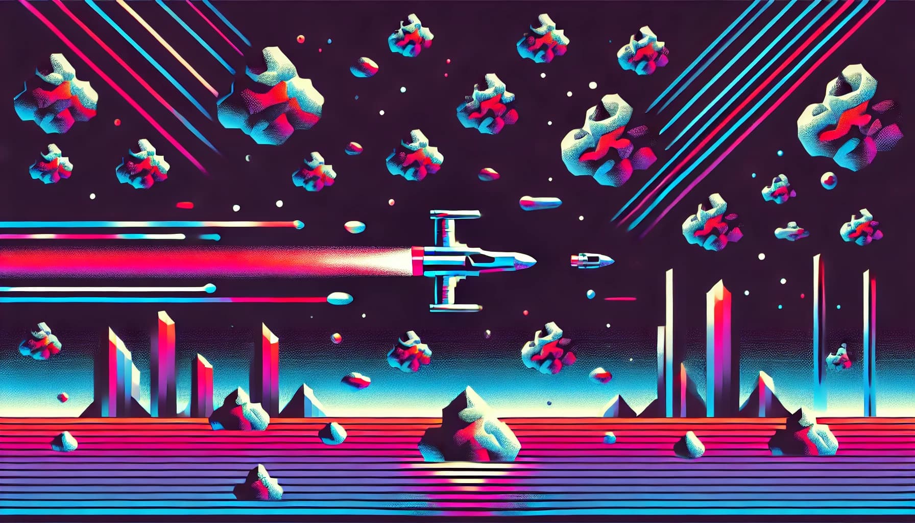 minimalistic version of the classic arcade game Asteroids