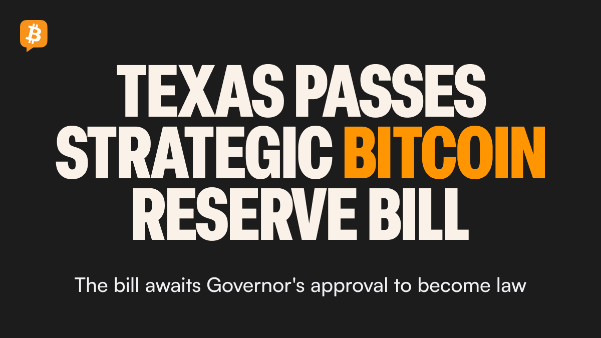Texas House Passes Strategic Bitcoin Reserve Bill with 101-42 Vote, Awaits Governor's Signature