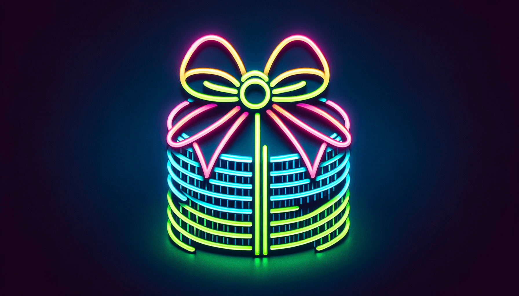A pile of generic coins wrapped in a bow, presented as a gift