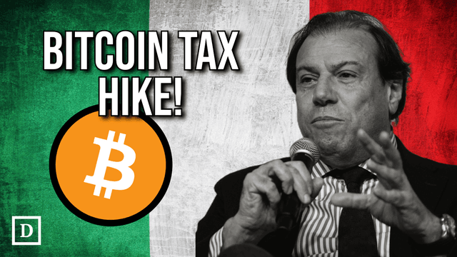 italy flag with bitcoin and minister