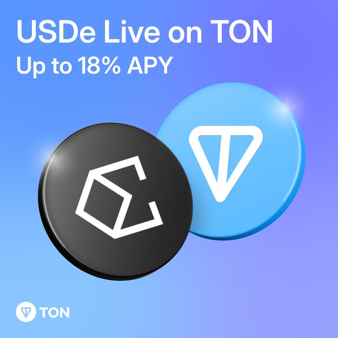 Ethena Labs Launches USDe on TON Blockchain With Ston.fi, Offering Up to 18% APY to 1 Billion Telegram Users