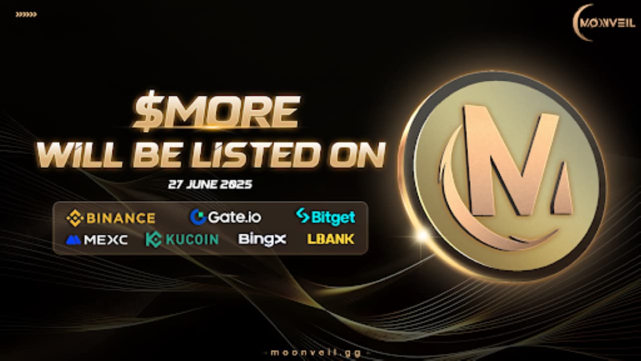 Moonveil Confirms $MORE Token Generation Event on June 27 With Multiple CEX Listings