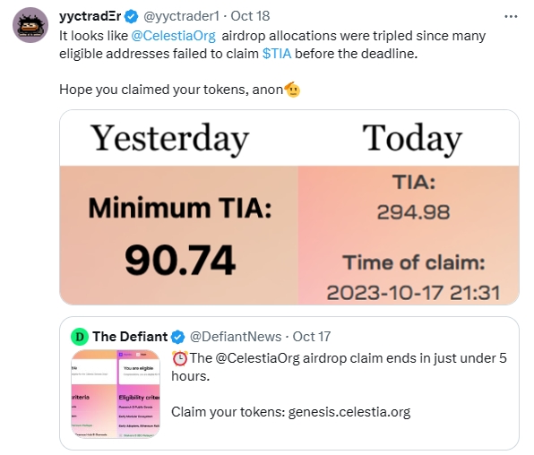 screenshot of tweet