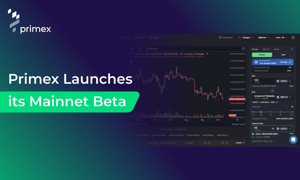 Primex, the Protocol for Spot Margin Trading on DEXs, Launches its Mainnet Beta