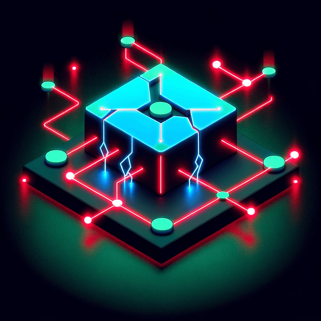 minimalistic depiction of a smart contract exploi
