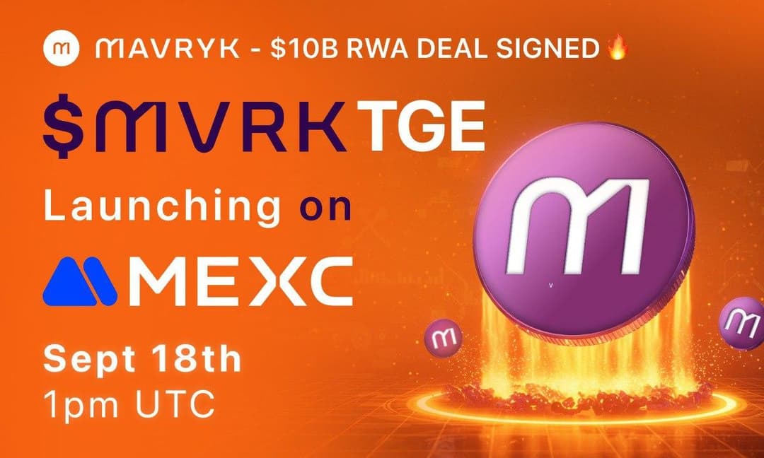 RWA Blockchain Mavryk Announces Mainnet Token Launch on MEXC