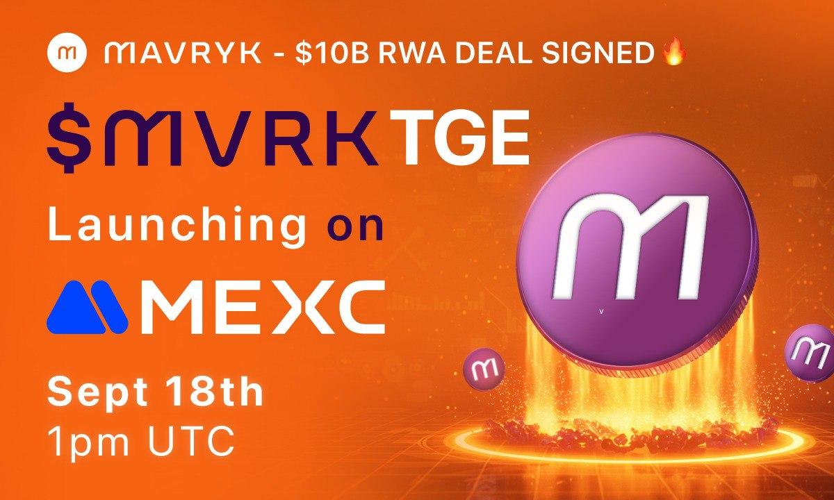 RWA Blockchain Mavryk Announces Mainnet Token Launch on MEXC