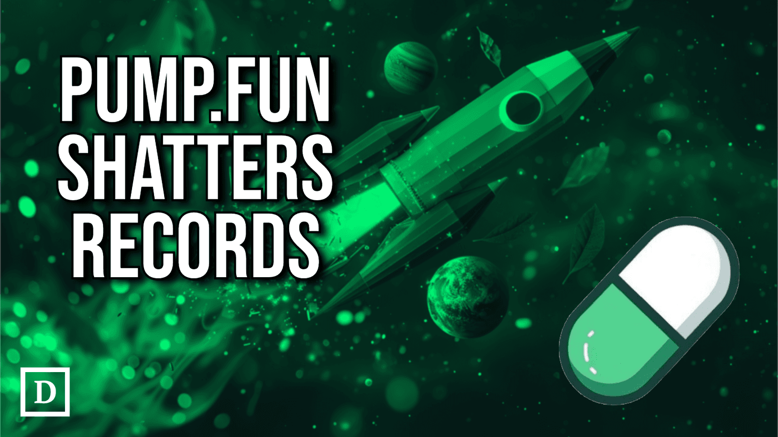pumpfun logo with a rocket