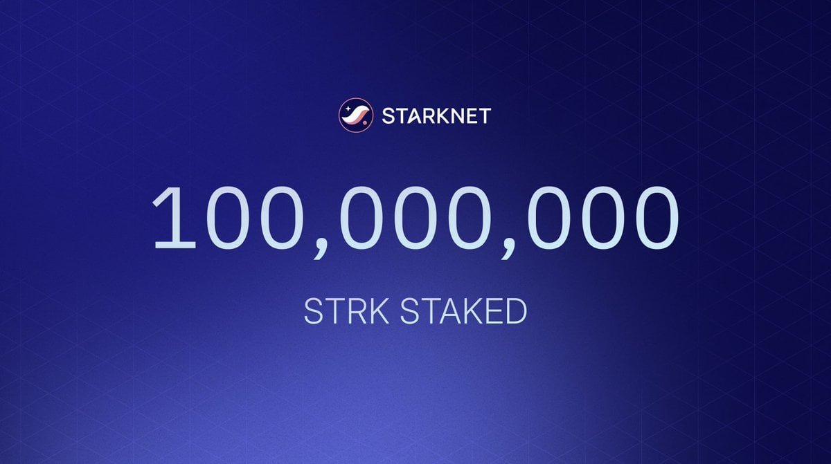Starknet Launches On-Chain T-Bill MMFs, Achieves 100M STRK Staked, Leading in RWA Innovation and Decentralization