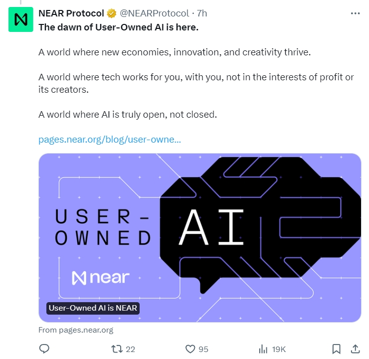 Tweet from NEAR screenshot