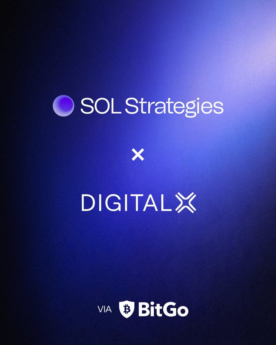 DigitalX (ASX: DCC) Selects SOL Strategies as Solana Validator Partner for Staking via BitGo, Targeting APAC Investors