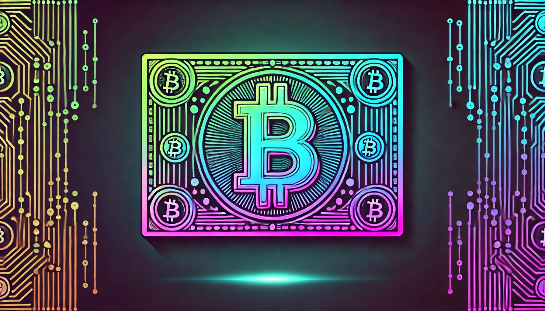 image of a bitcoin-backed dollar