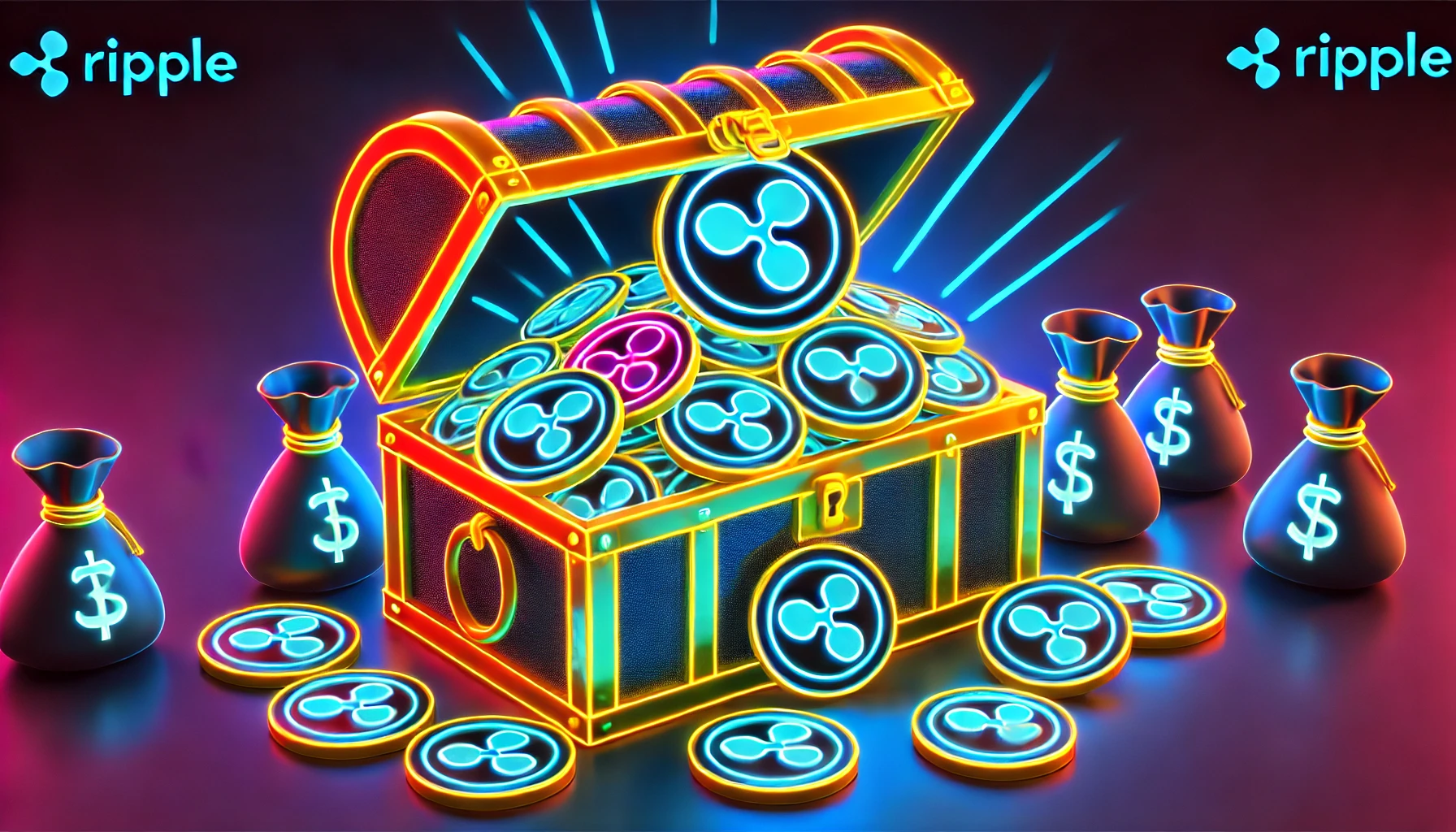 chest full of xrp coins
