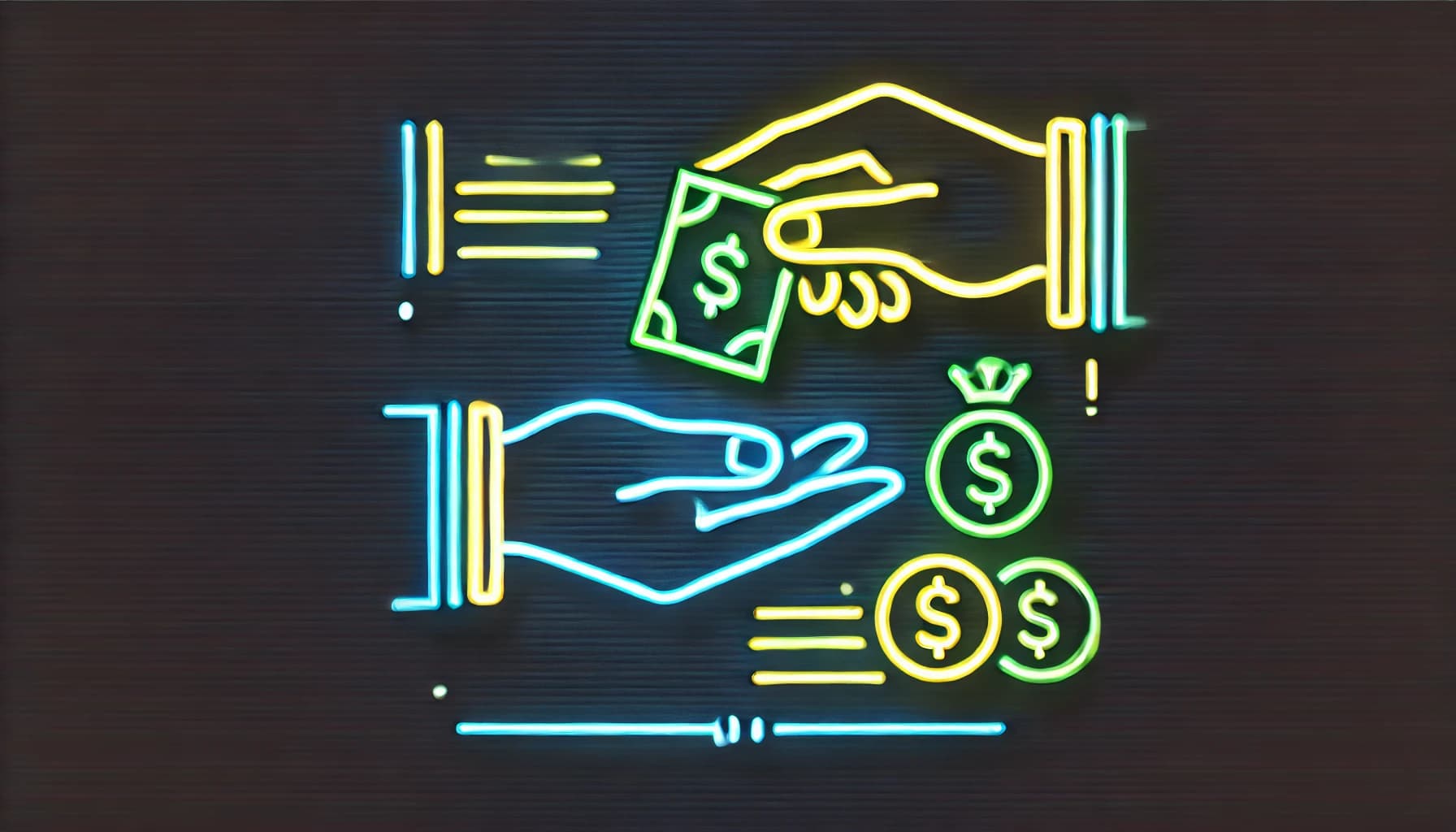 hands exchanging money and coins