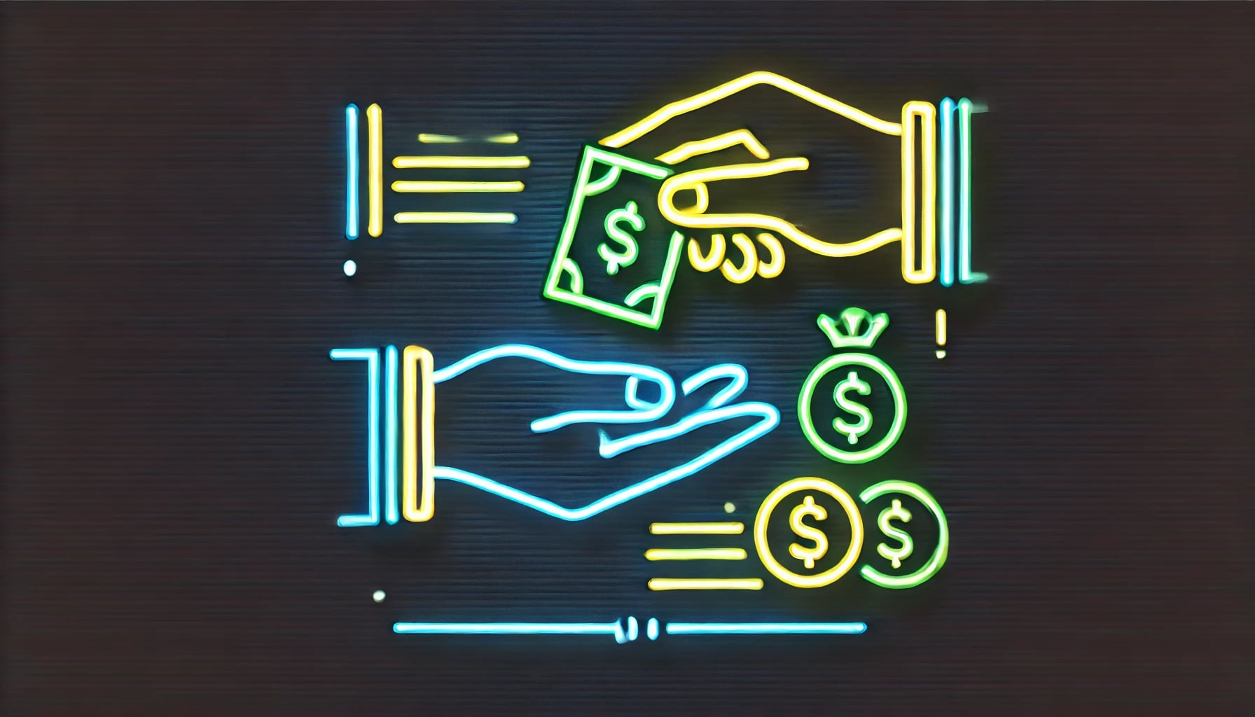 hands exchanging money and coins